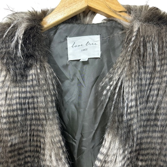 Love Tree Brown Faux Fur Super Soft Vest, Large - Picture 4 of 4